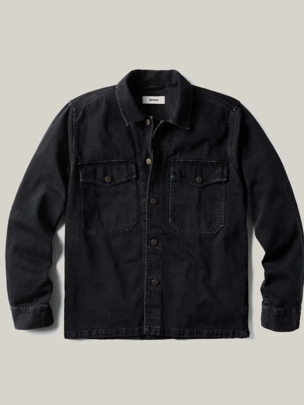 Buck Mason washed Denim two pocket Field Shirt M black - Picture 4 of 11